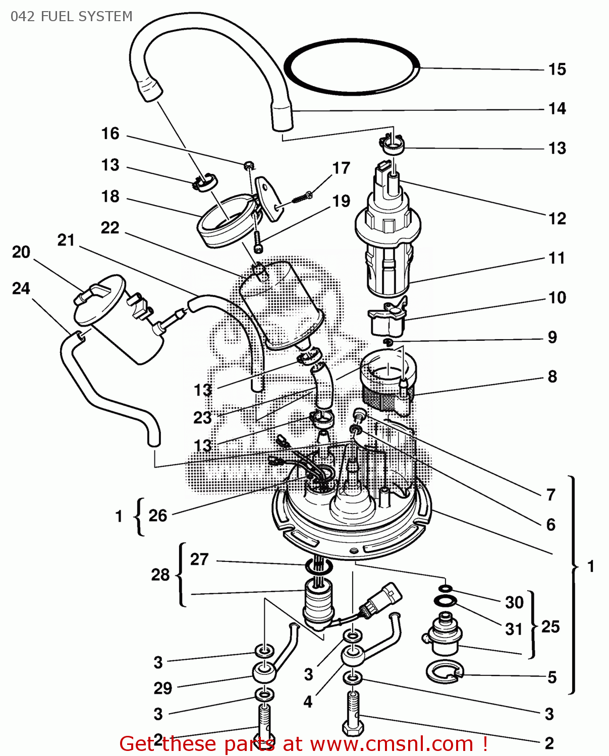 Ducati STST4 2001 USA (SPORTTOURING ST4) 9151-0631C 042 FUEL SYSTEM ...