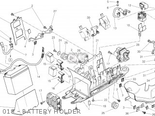 018 - BATTERY HOLDER - XDVL 2016 USA (XDIAVEL) D240-00016