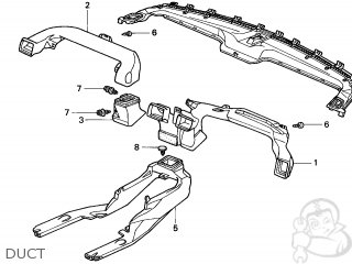 77425S84A01: Duct Lwr,dr A/c Honda - buy the 77425-S84-A01 at CMSNL