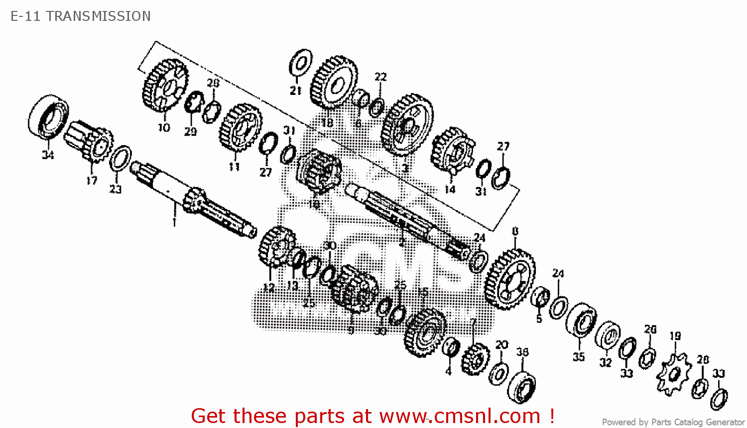 23491KR9000 Gear,countershaft Honda buy the 23491KR9000 at CMSNL