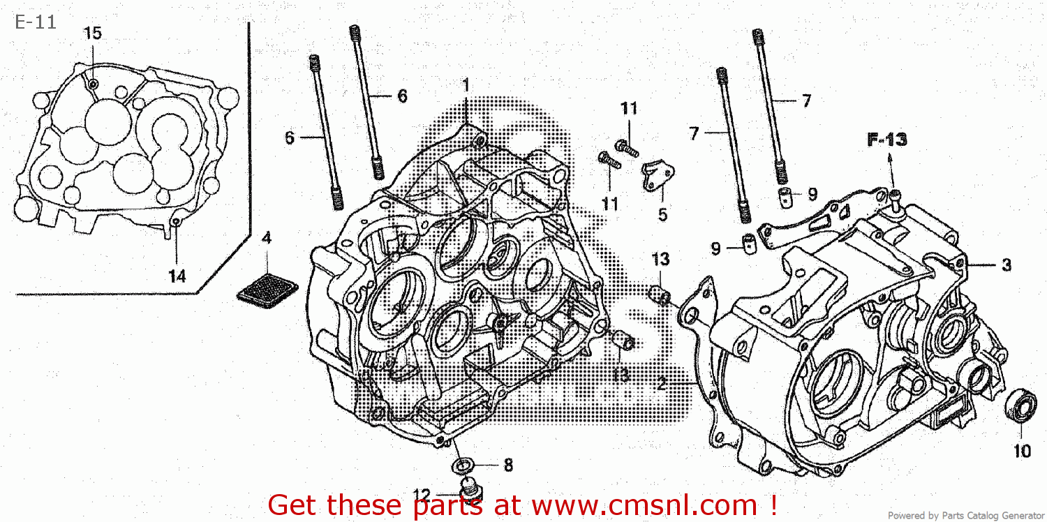 Honda CRANK CASE COMP,R 11100436020 Honda CRANK CASE COMP,R 11100436020