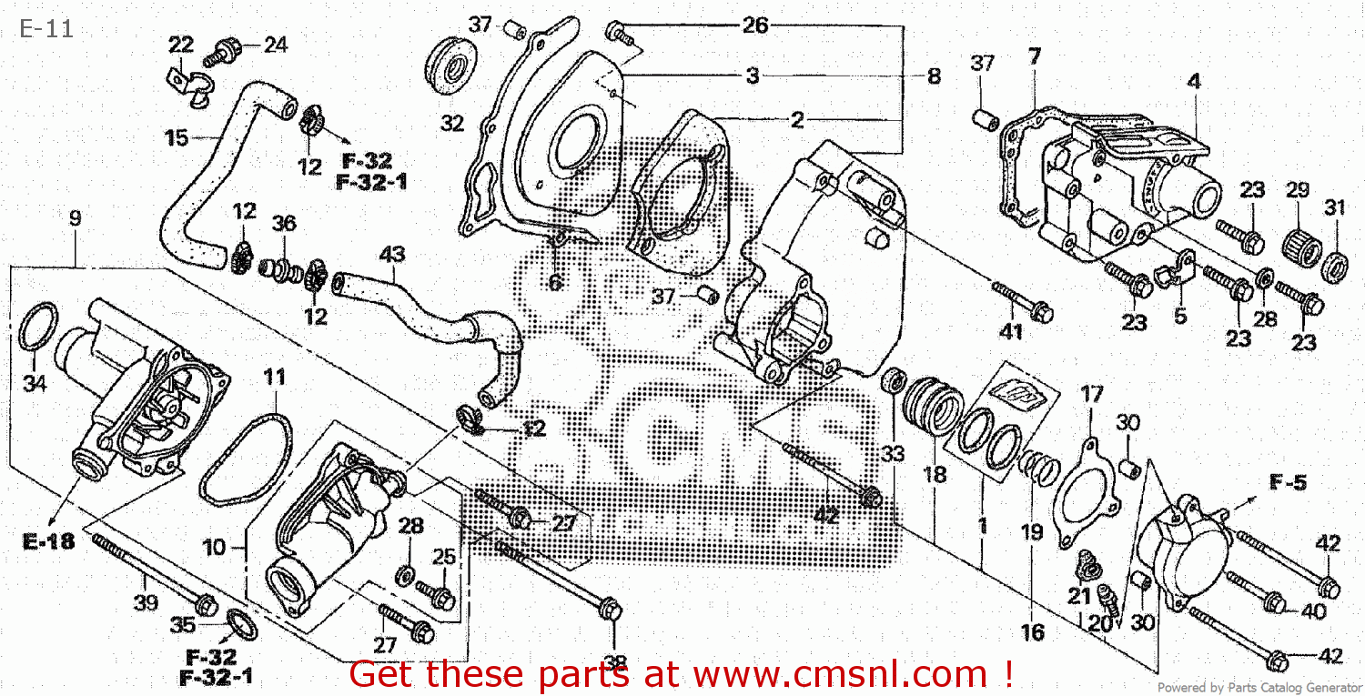 COVER,WATER PUMP for CB1300 SUPER FOUR 2005 (5) JAPAN SC54-120