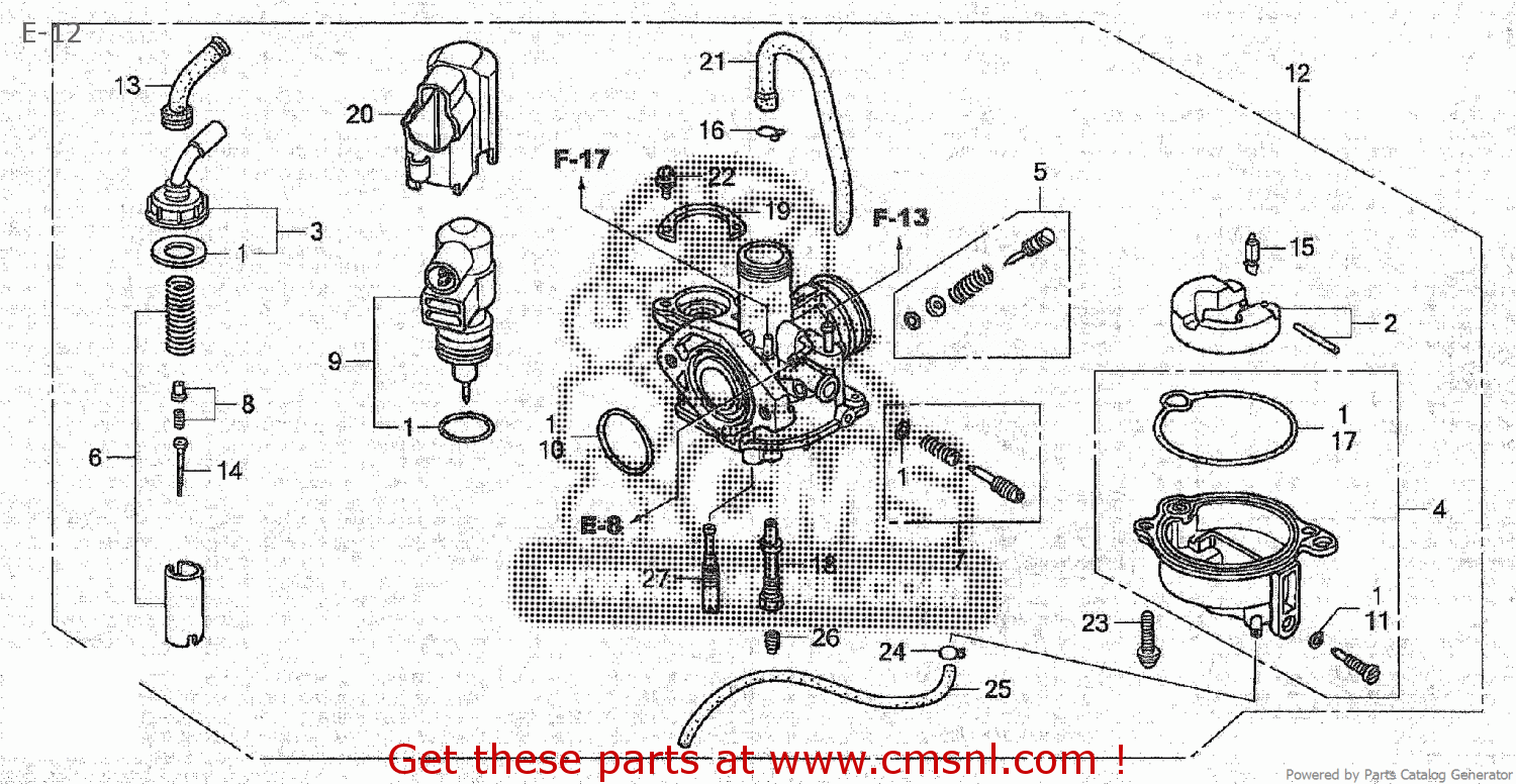 CARBURETOR ASSY for NJ50MD GYRO X 2005 (5) JAPAN TD01-250 - order