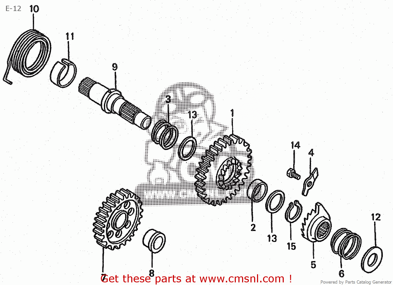 28211KAE000 Pinion,kick Start Honda buy the 28211KAE000 at CMSNL