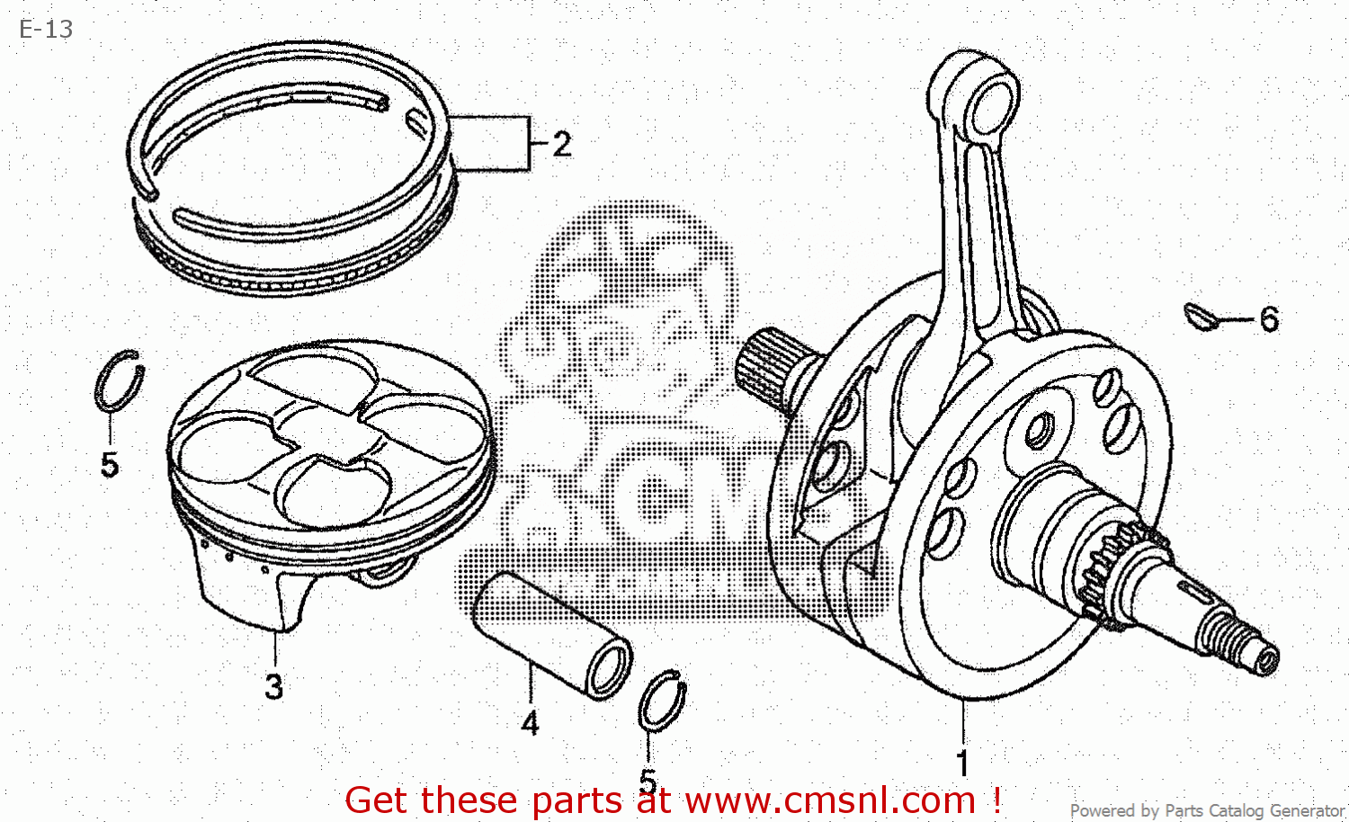 Honda CRANK SHAFT COMP 13000KRN670 Honda CRANK SHAFT COMP 13000KRN670
