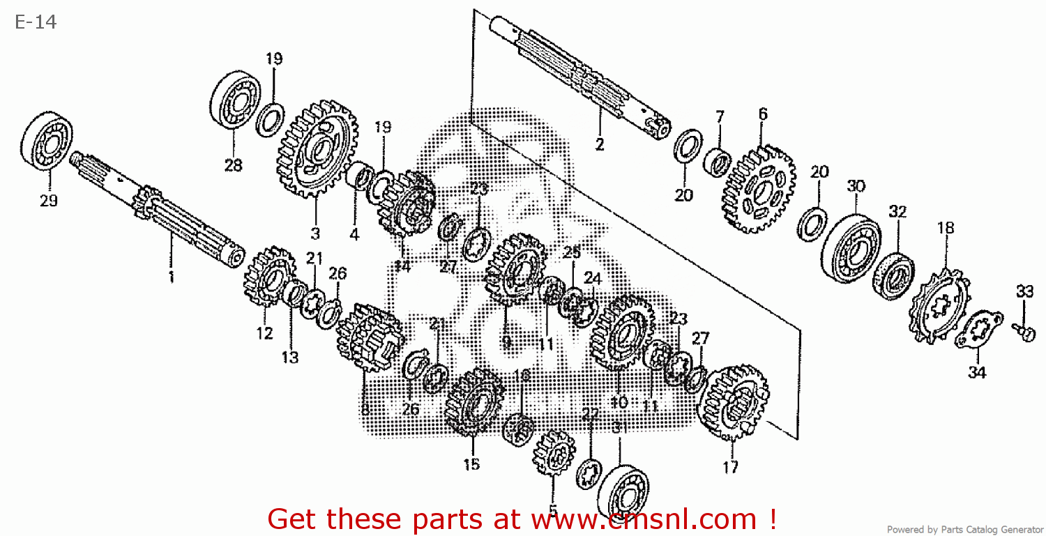 23521KK6700 Gear,countershaft Honda buy the 23521KK6700 at CMSNL