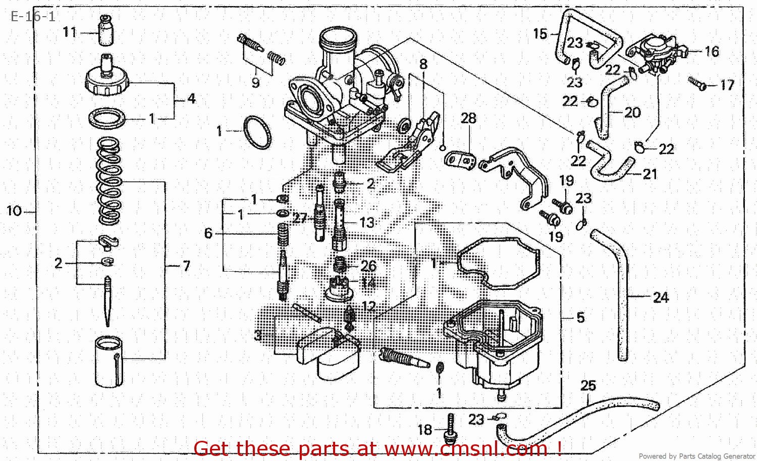 16100KCN000: Carburetor Assy Honda - buy the 16100-KCN-000 at CMSNL