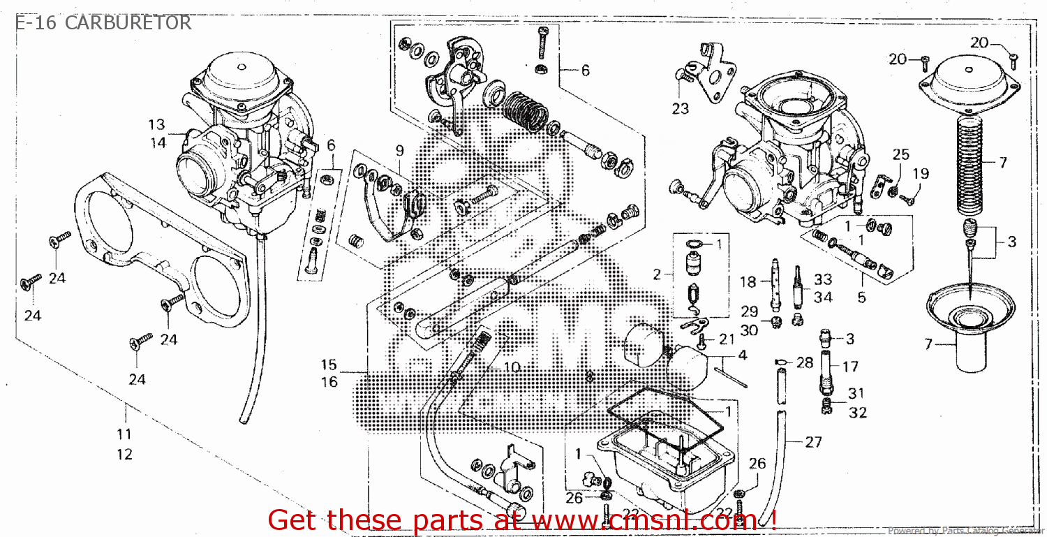 16102403034: Carburetor,l. Honda - buy the 16102-403-034 at CMSNL