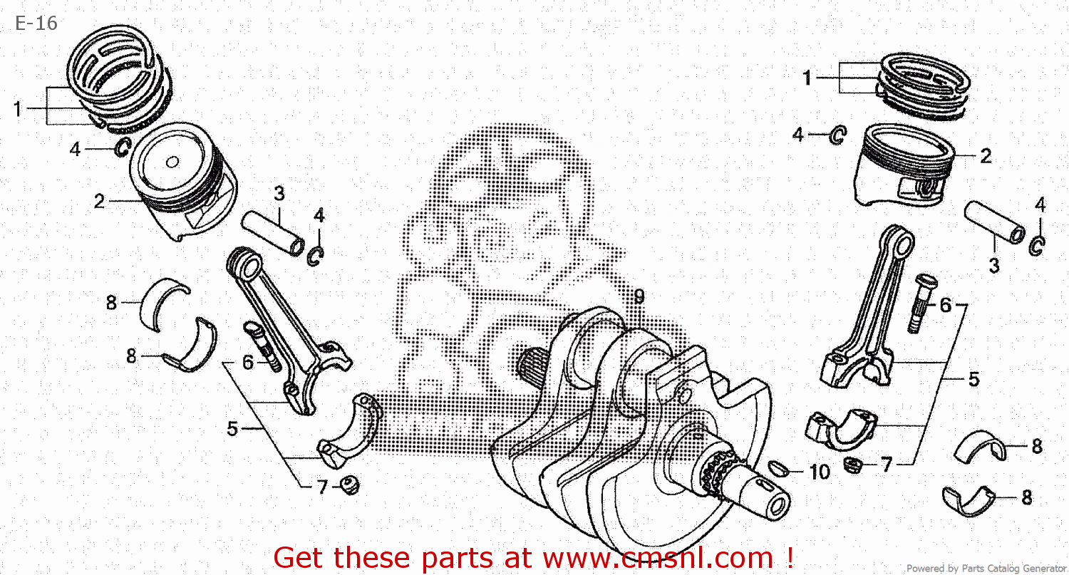 Honda CONN ROD ASSY 13210MEG000 Honda CONN ROD ASSY 13210MEG000