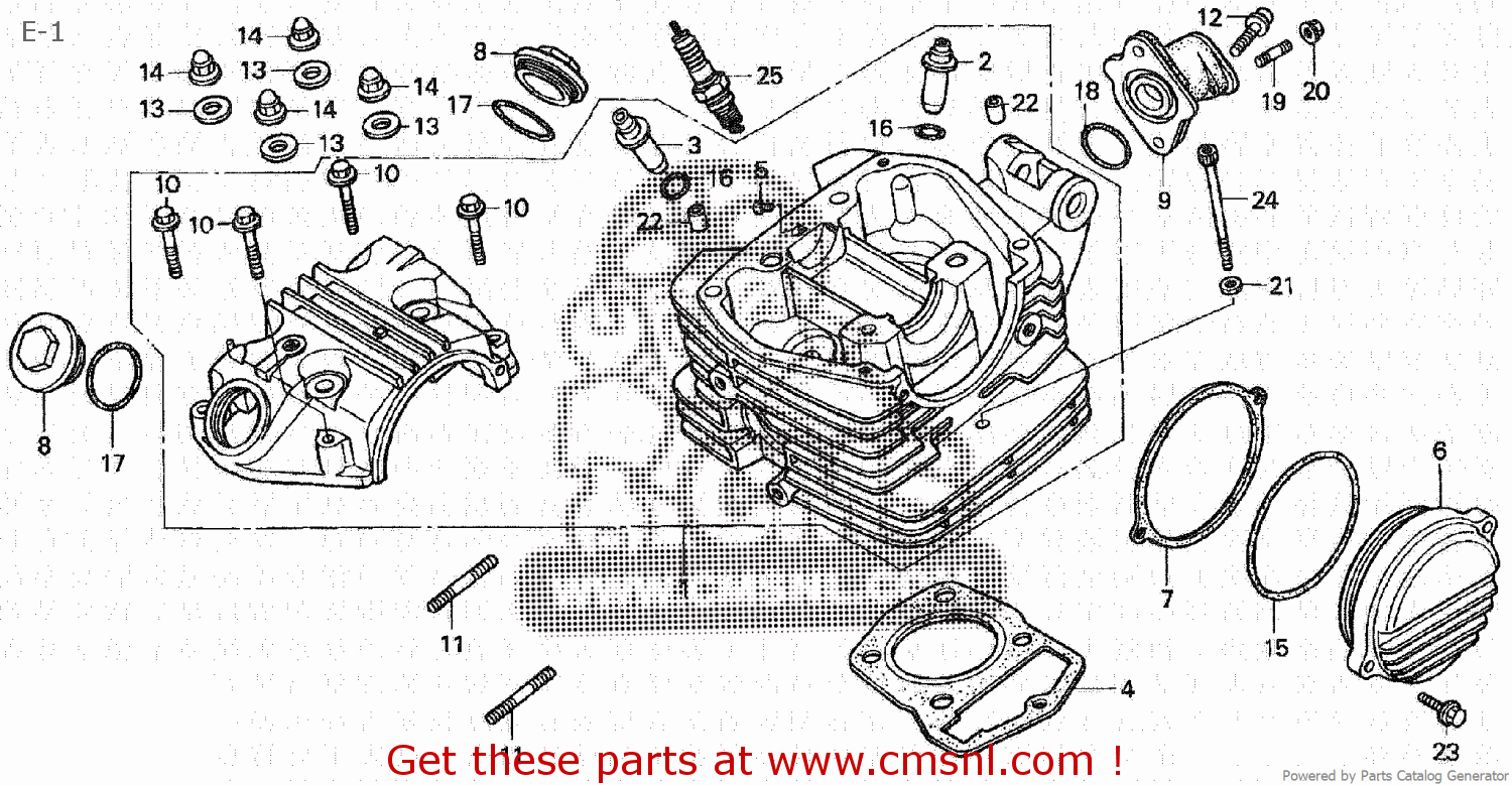 HEAD ASSY.CYLINDE for XLR200R 1993 (P) JAPAN MD29-100 - order at CMSNL