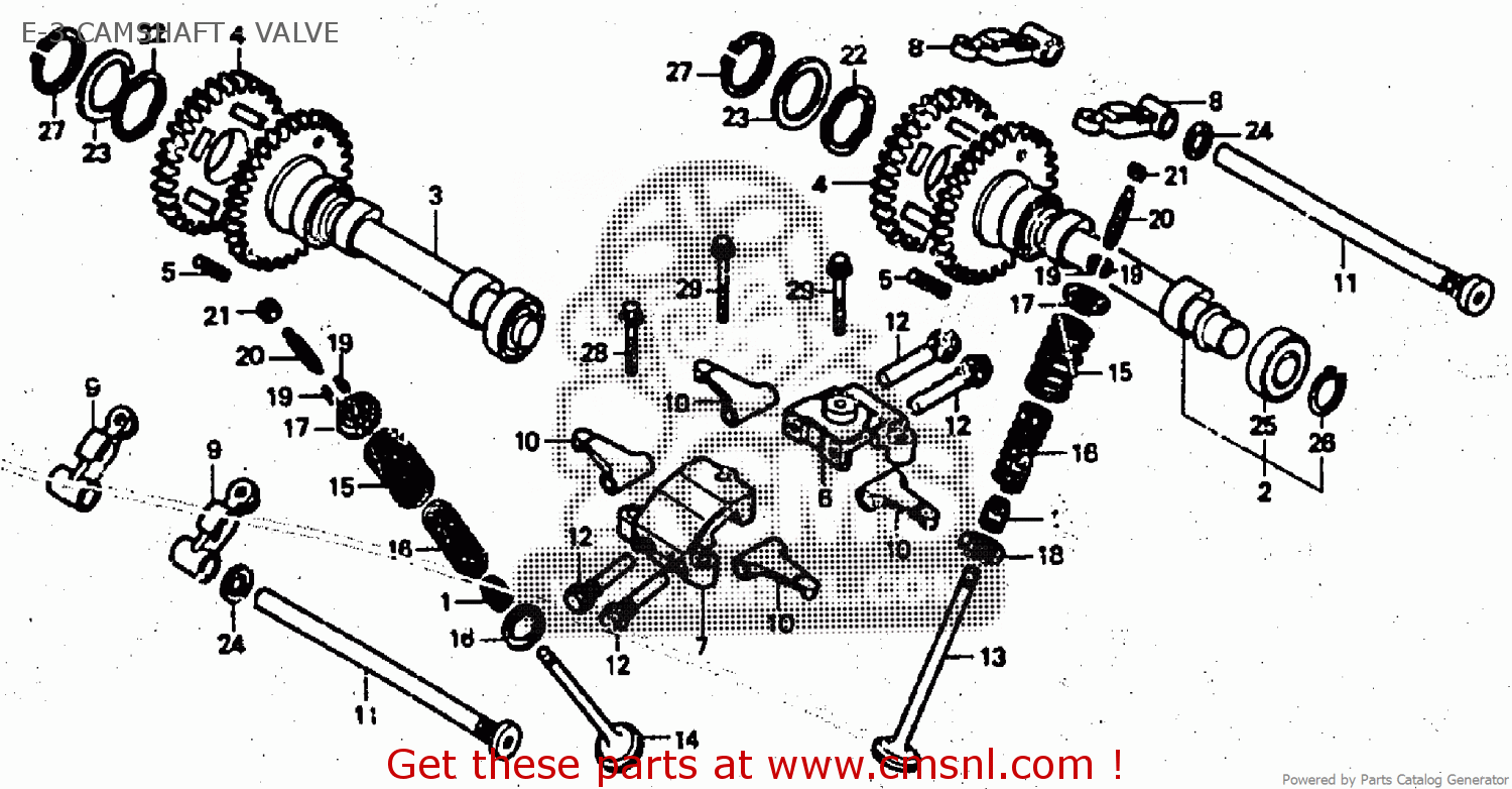 CAMSHAFT COMP.,IN for CBX250RS 1984 (E) ENGLAND order at CMSNL