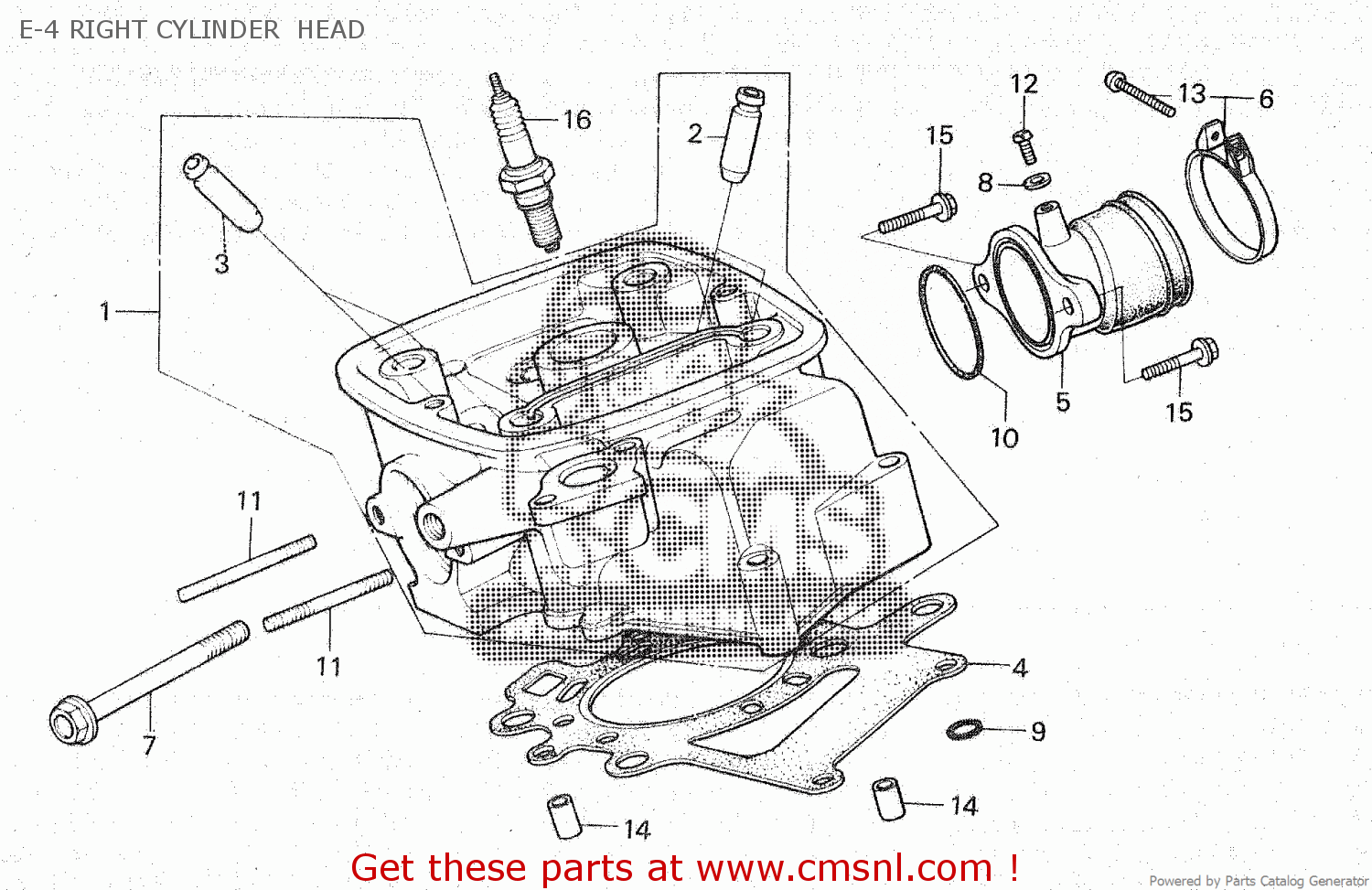 Honda HEAD COMP,R.CYLN. 12200MA1000 Honda HEAD COMP,R.CYLN. 12200MA1000