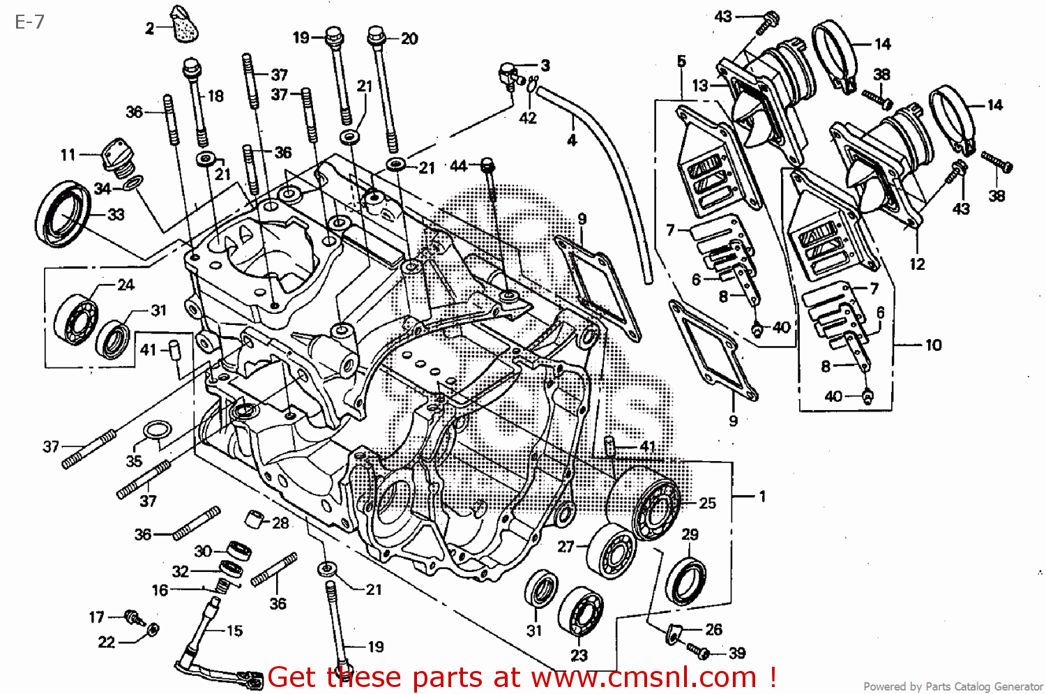 11000NX5305: Crankcase Set Honda - buy the 11000-NX5-305 at CMSNL