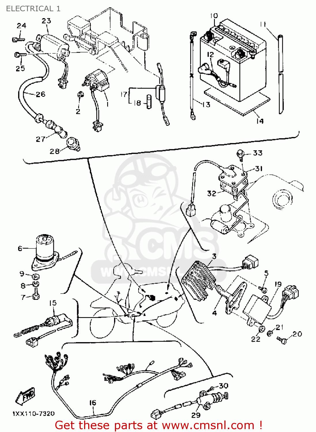 1XX8259000: Wire Harness Assy Yamaha - buy the 1XX-82590-00 at CMSNL