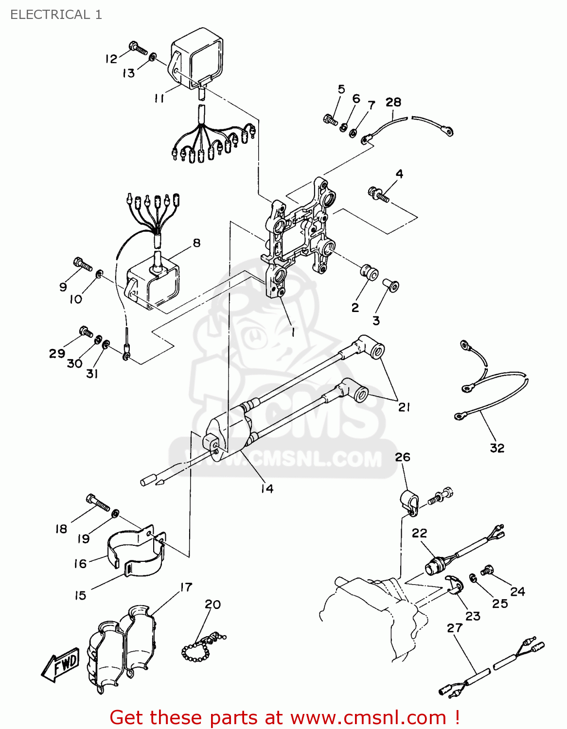 6968557011: Ignition Coil Assy Yamaha - buy the 696-85570-11 at CMSNL