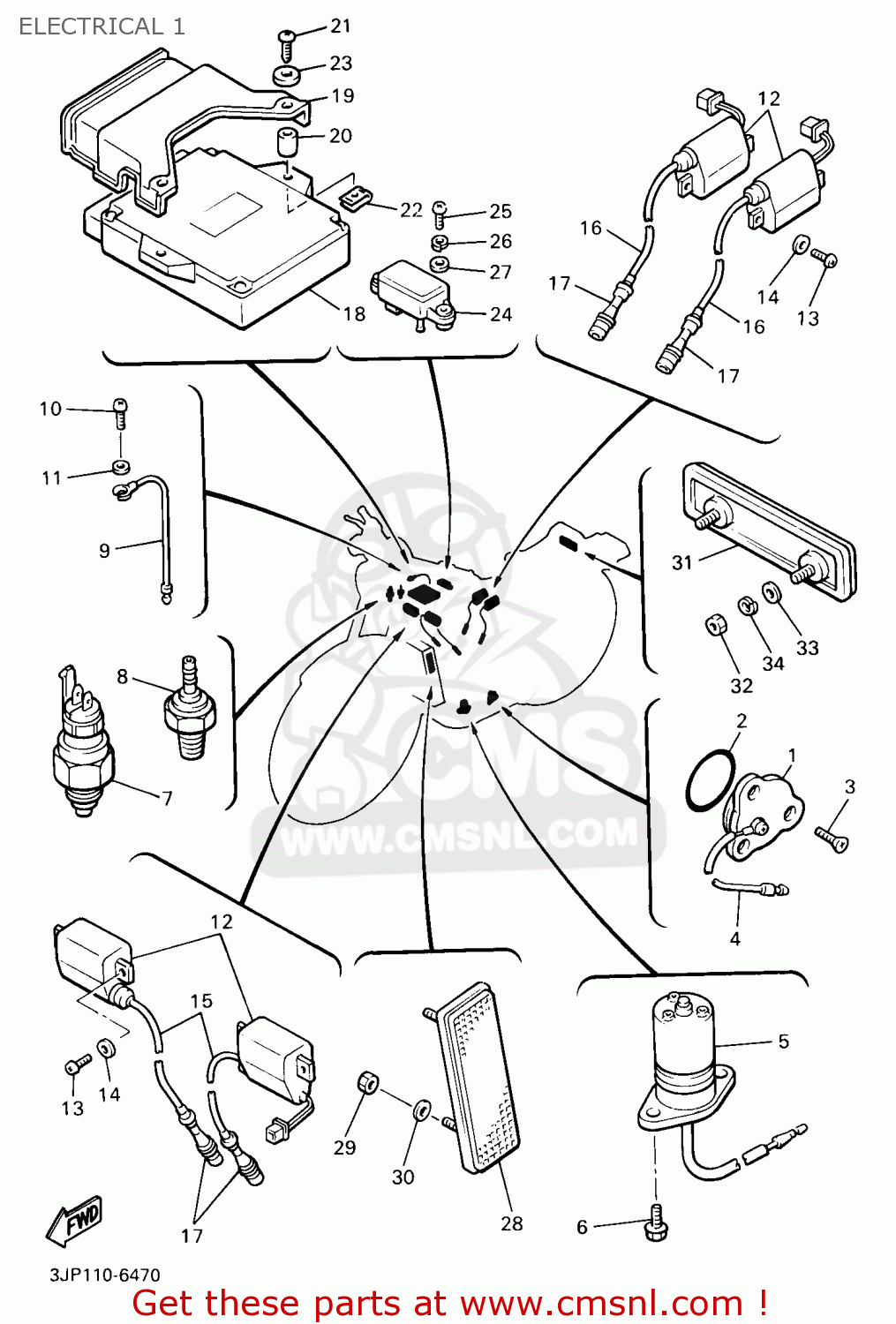 3JP8230512 Ignitor Unit Assy Yamaha buy the 3JP8230512 at CMSNL