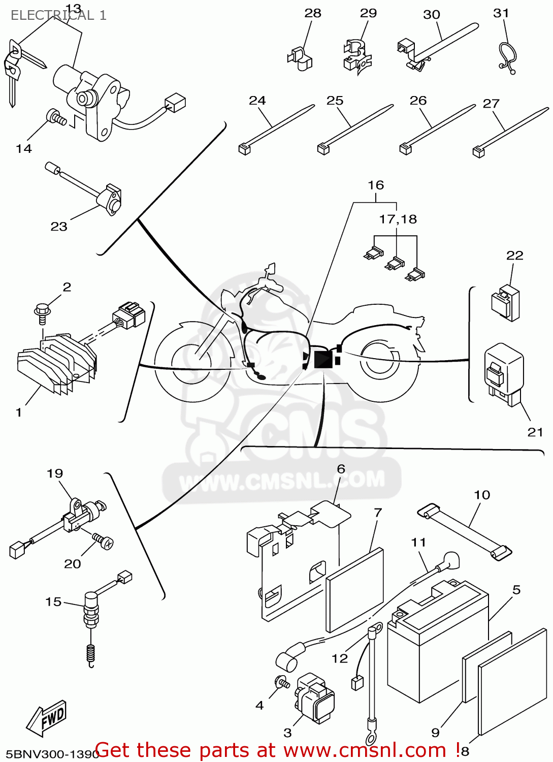 3LD82566B0 Switch, Side Stand Yamaha buy the 3LD82566B0 at CMSNL