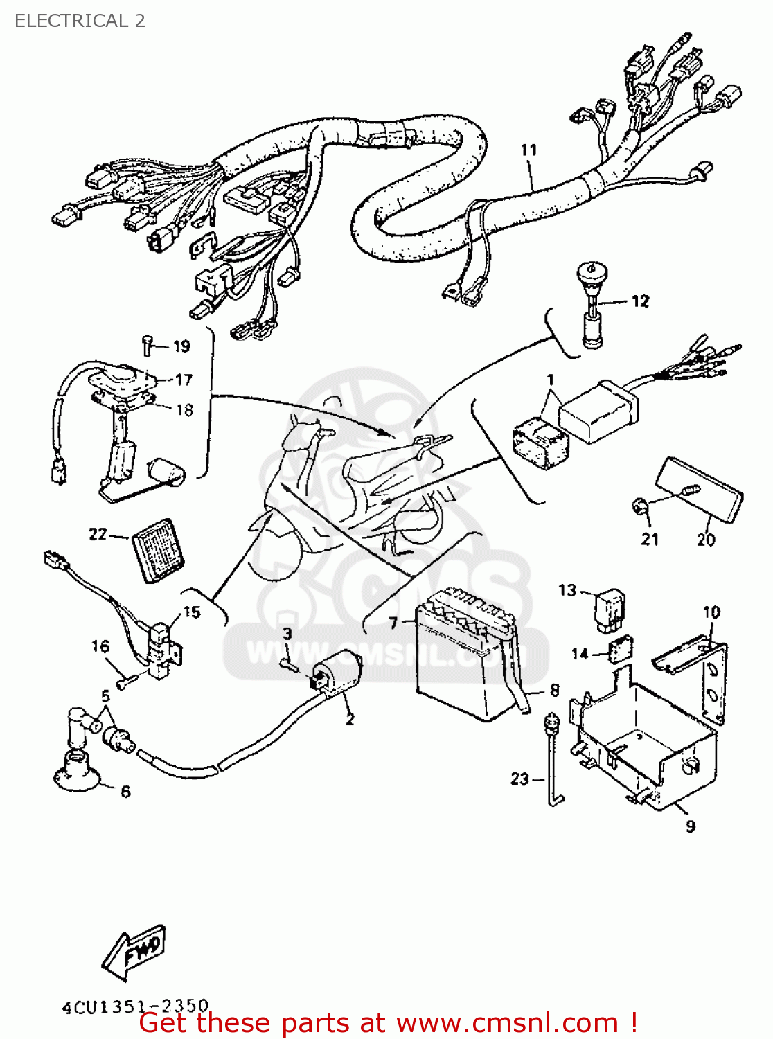 4CUH572000: Oil Level Gauge Assy Yamaha - buy the 4CU-H5720-00 at CMSNL