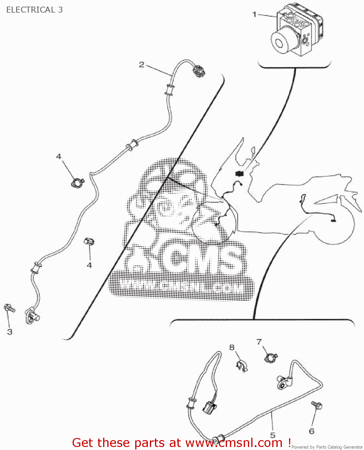 Yamaha WHEEL SENSOR ASSY, B74H597000 Yamaha WHEEL SENSOR ASSY, B74H597000