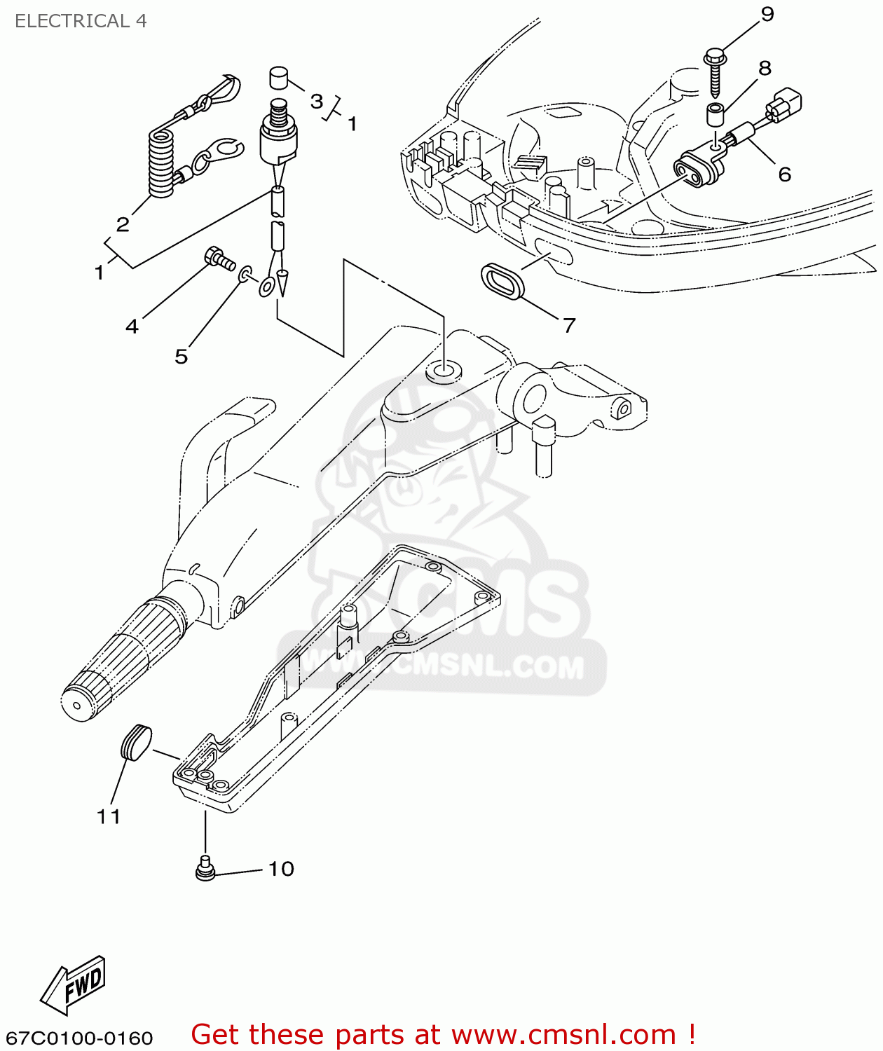 Yamaha ENGINE STOP SWITCH ASSY 6K58257503 Yamaha ENGINE STOP SWITCH ASSY 6K58257503