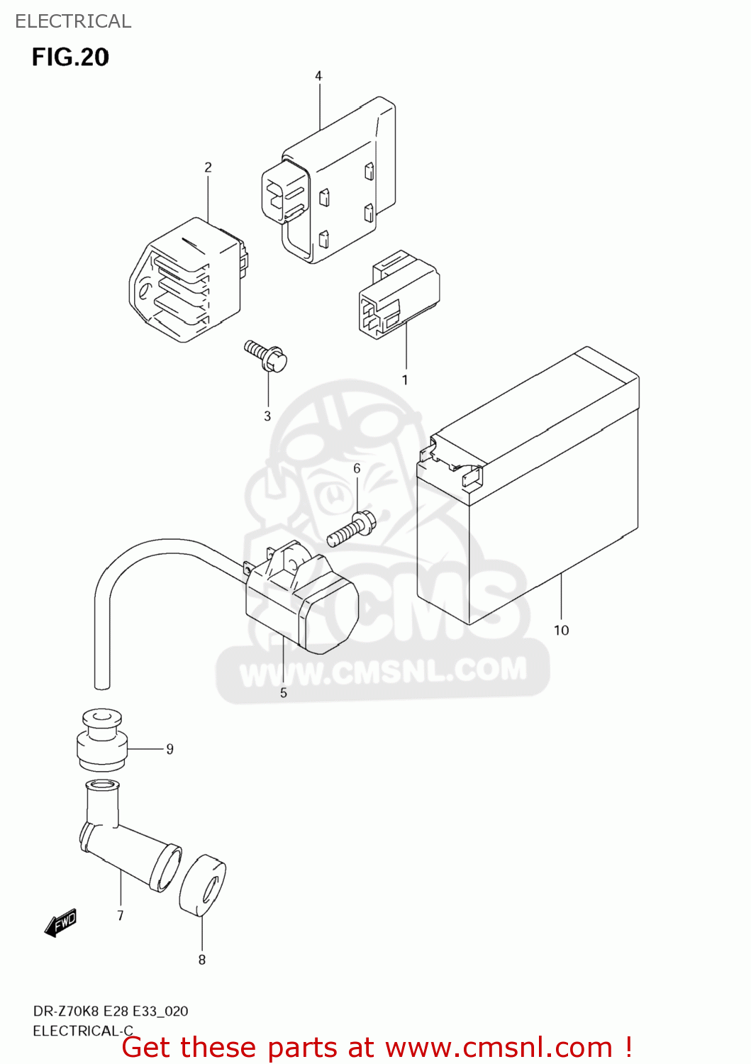 CDI UNIT for DR-Z70 2009 (K9) USA (E03) DRZ70 DR Z70 - order at CMSNL