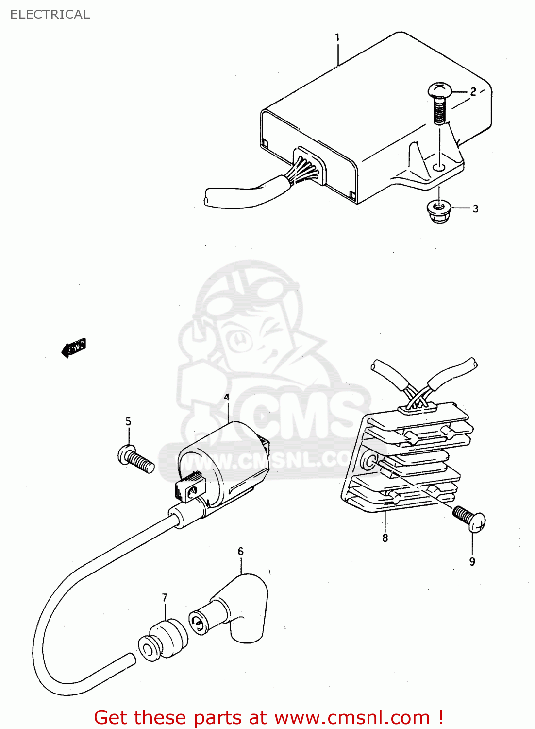 CDI UNIT for TS125R 1991 (M) (E02 E04 E15 E17 E18 E21 E34 E53) - order at  CMSNL