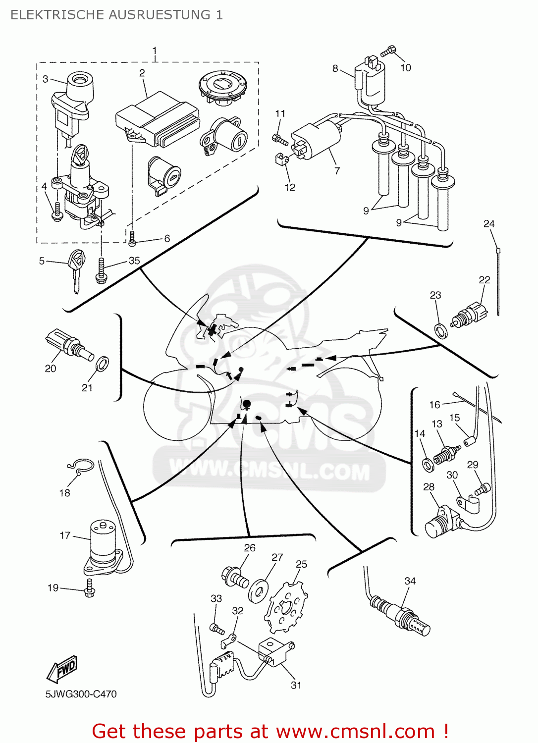 5JW8591A60 Engine Control Unit Assy Yamaha buy the 5JW8591A60 at CMSNL