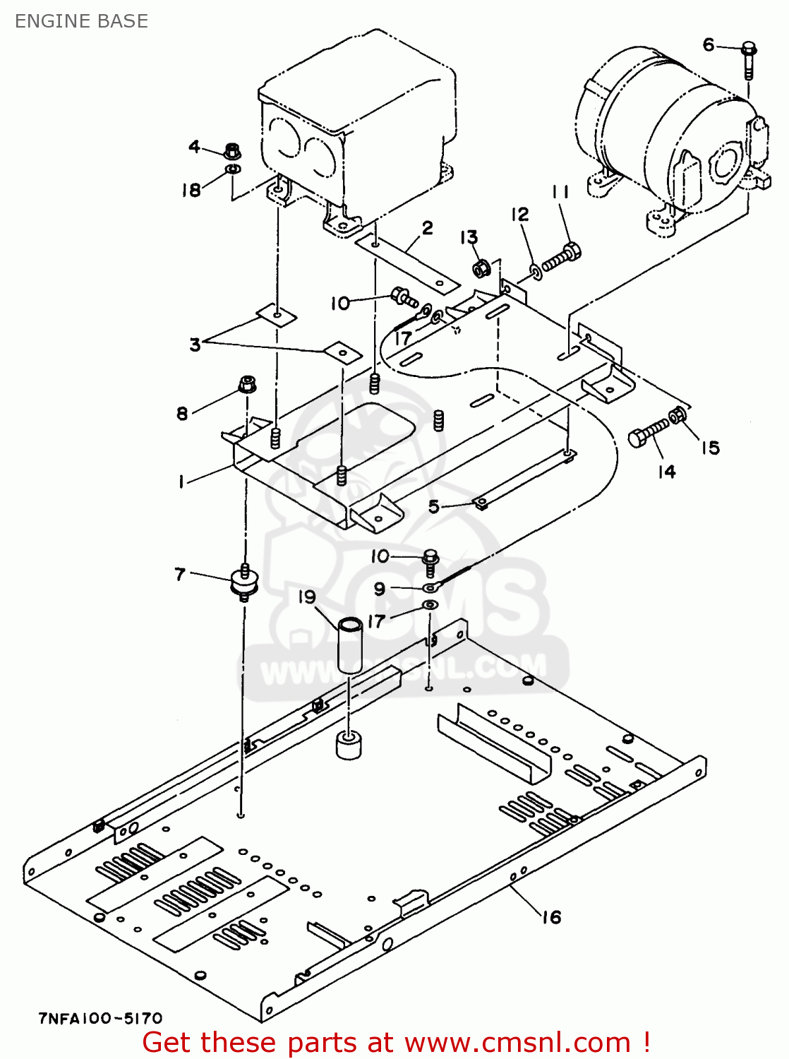The EDL6500S 7NF1 7NFA GENERATOR 1998 BOLT (EDK8000TE) is shown as item 10 ...