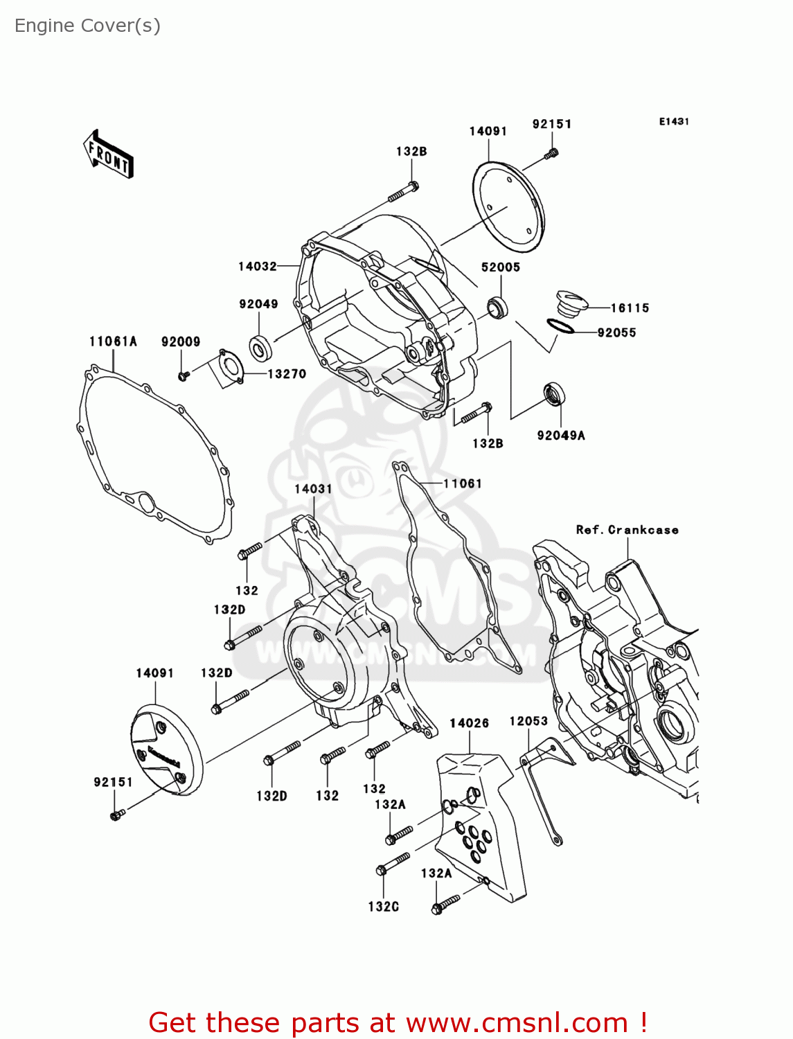 kawasaki fury 125 engine cover