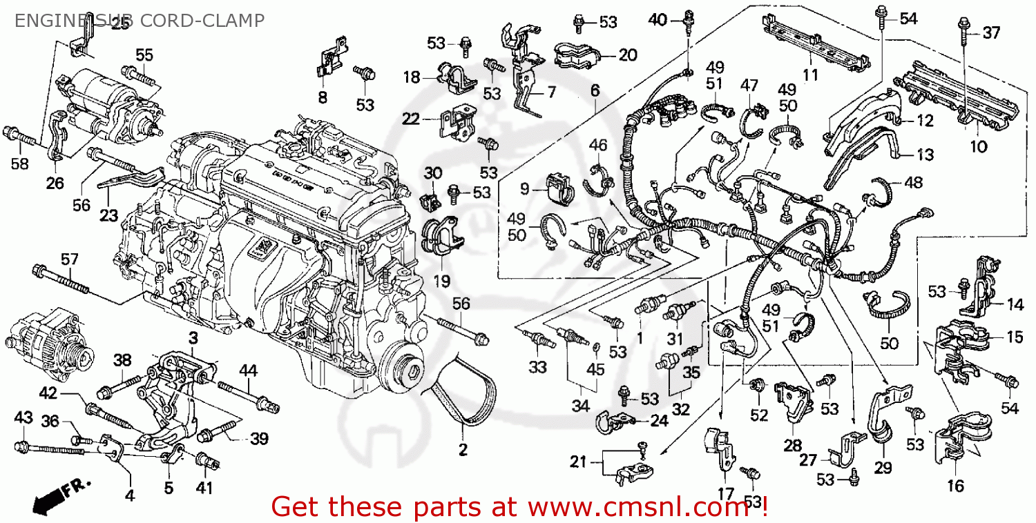 32110P14A01 Wire Harness, Engine Honda buy the 32110P14A01 at CMSNL