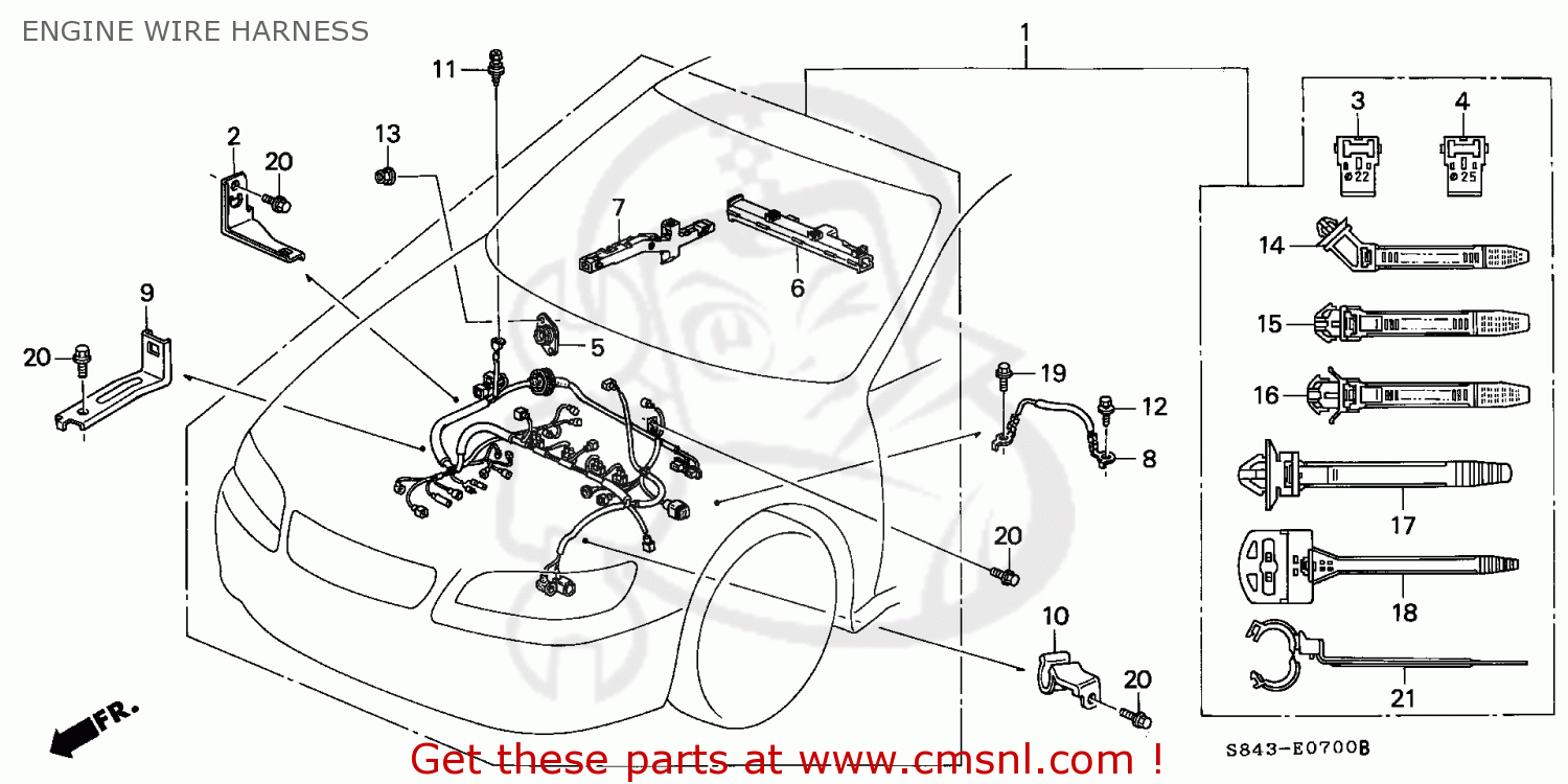 32110PAAA50 Wire Harness, Engine Honda buy the 32110PAAA50 at CMSNL