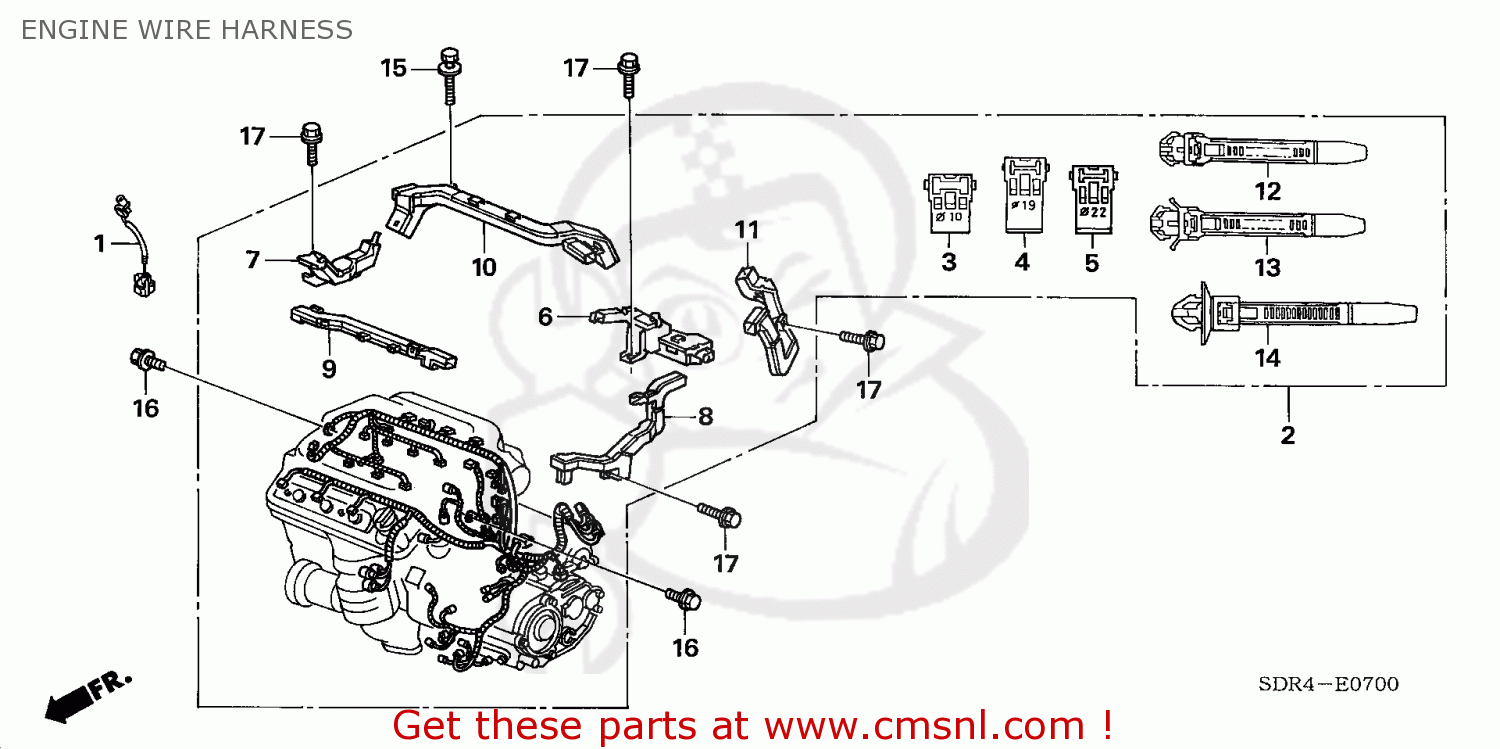 32110RCJA50 Wire Harness, Engine Honda buy the 32110RCJA50 at CMSNL