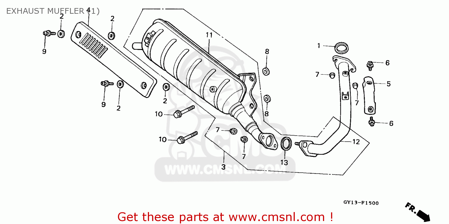 18301GY1901: Muffler Exh. Assy Honda - buy the 18301-GY1-901 at CMSNL