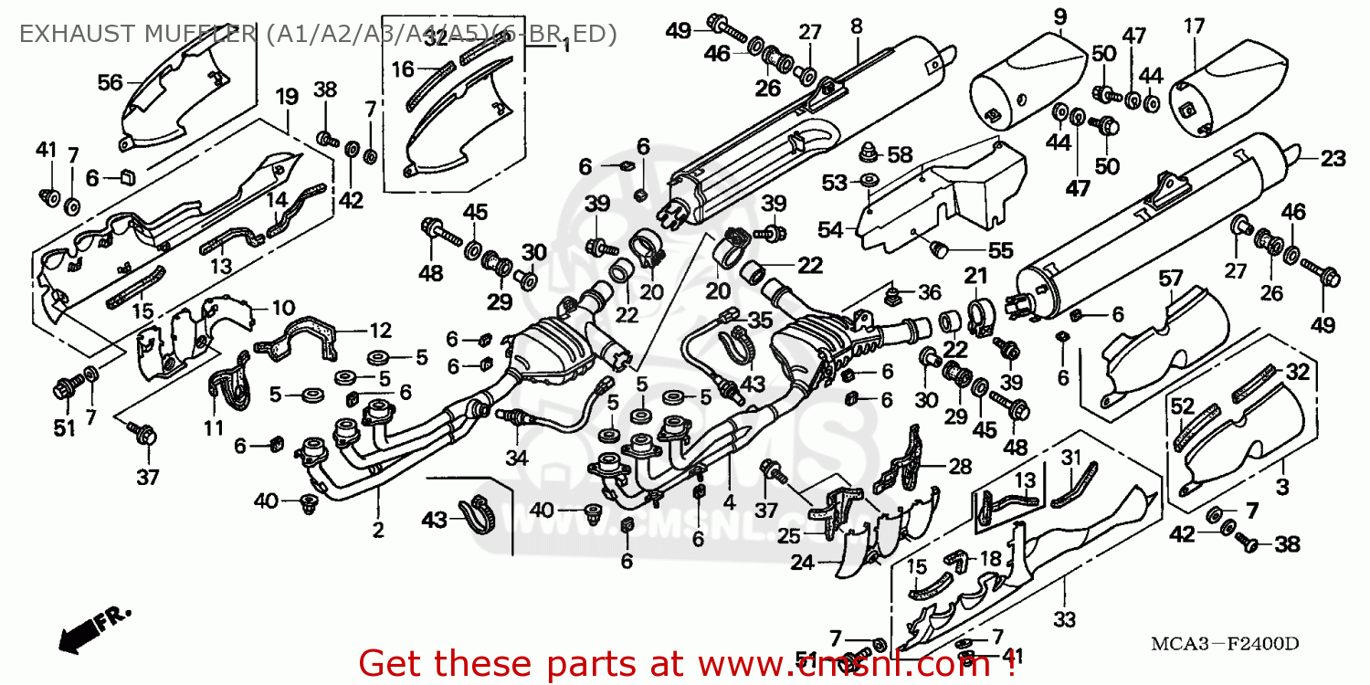 PROTR.ASSY,RR.R E for GL1800A GOLDWING 2001 (1) USA order at CMSNL