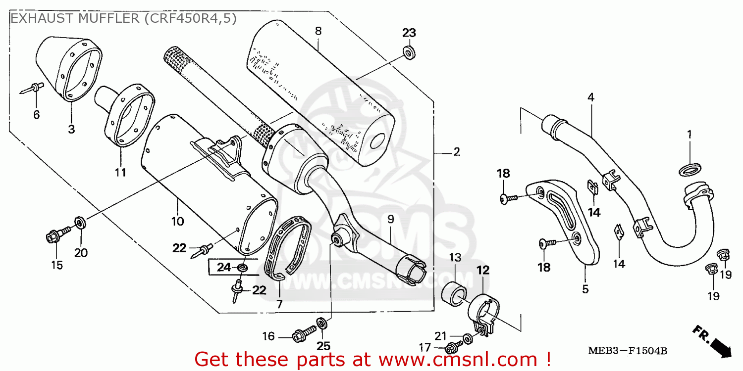 2005 deals crf450r exhaust