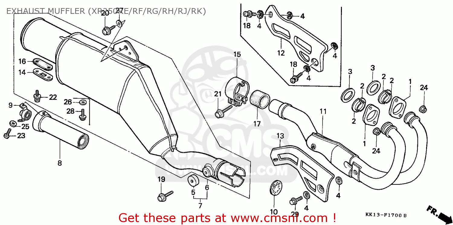 Xr250r exhaust deals