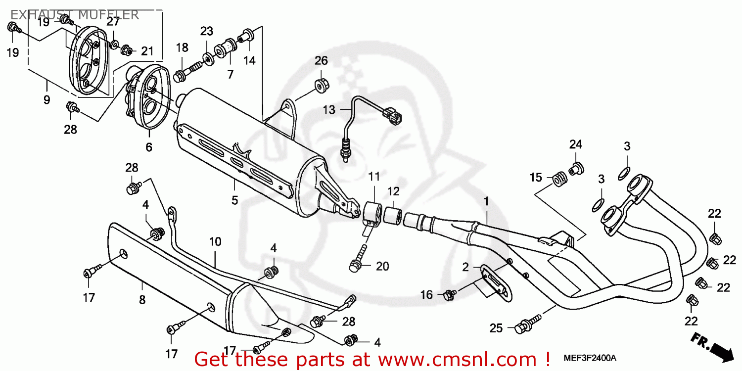 Honda PIPE COMP,EXH 18150MEFD00 Honda PIPE COMP,EXH 18150MEFD00