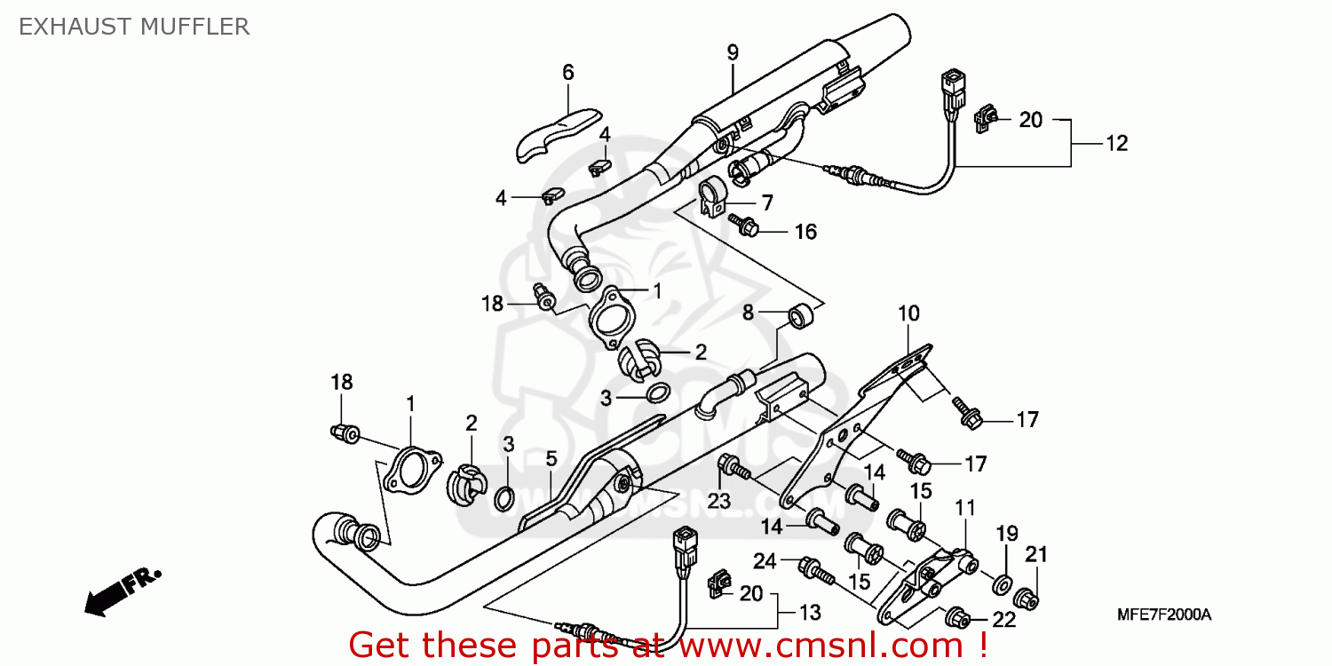 Honda MUFFLER COMP,RR E 18400MFE642 Honda MUFFLER COMP,RR E 18400MFE642