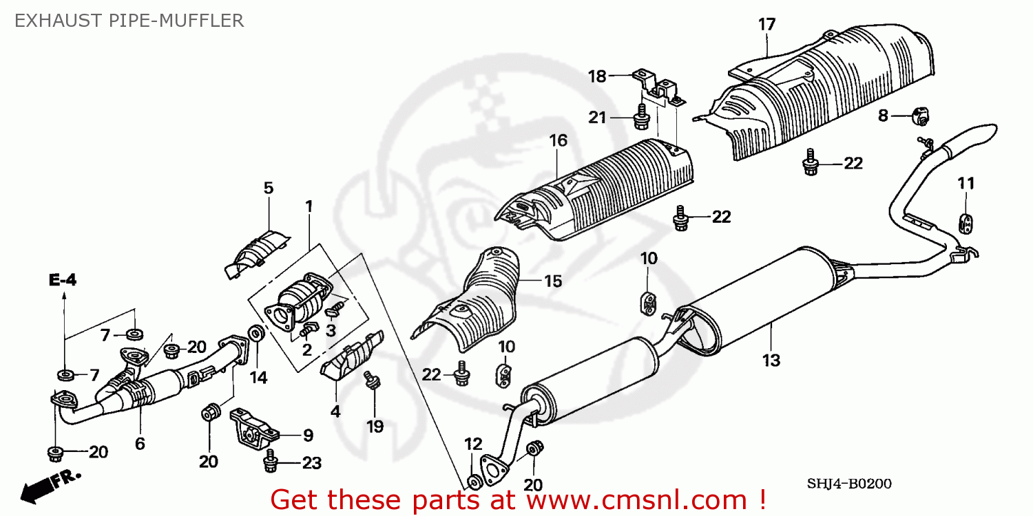 18210SHJA01: Pipe A,exhaust Honda - buy the 18210-SHJ-A01 at CMSNL