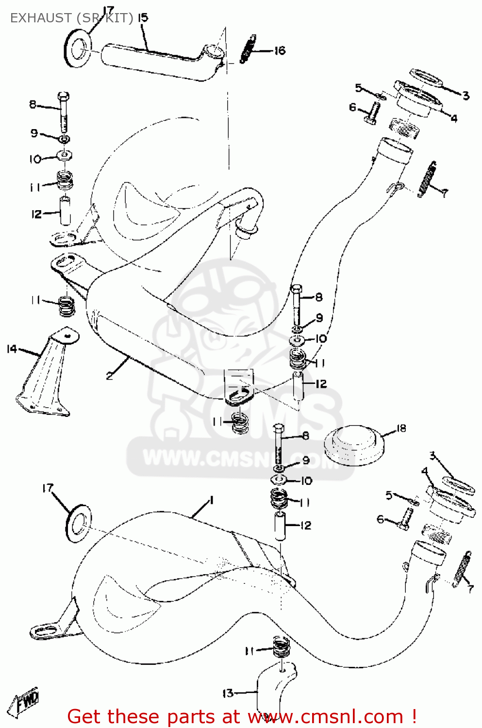 8211461300 Gasket, Exhaust Yamaha buy the 821146130000 at CMSNL