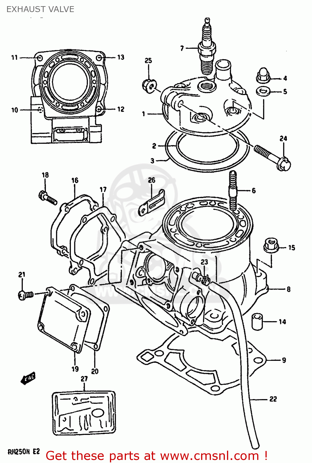 Guide, Exhaust Valve, R photo. The RM250 ...