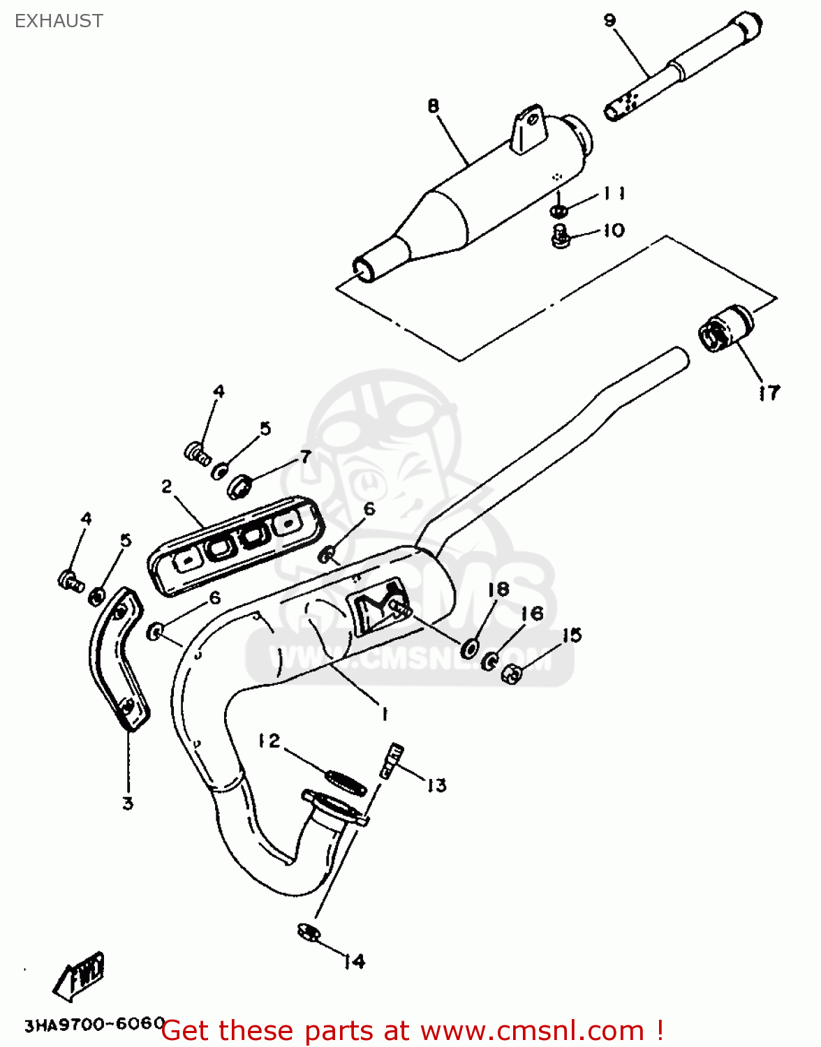 3V61475300 Silencer, Exhaust Yamaha buy the 3V6147530000 at CMSNL