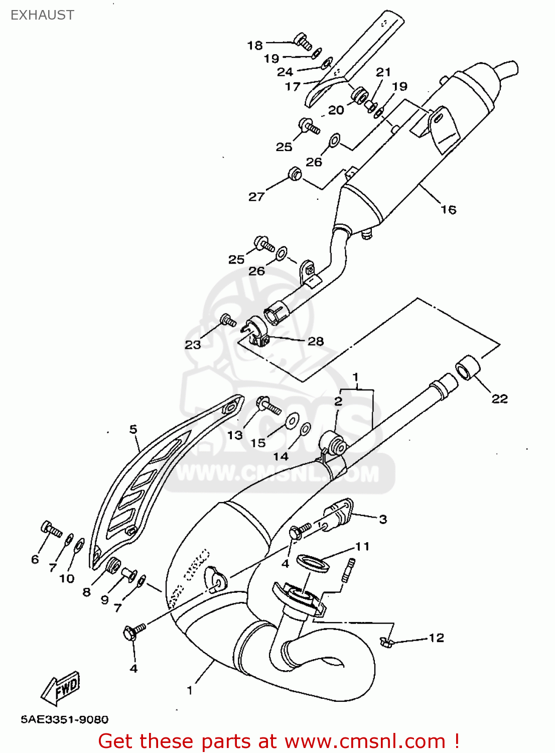 4FU1475310 Silencer, Exhaust Yamaha buy the 4FU1475310 at CMSNL