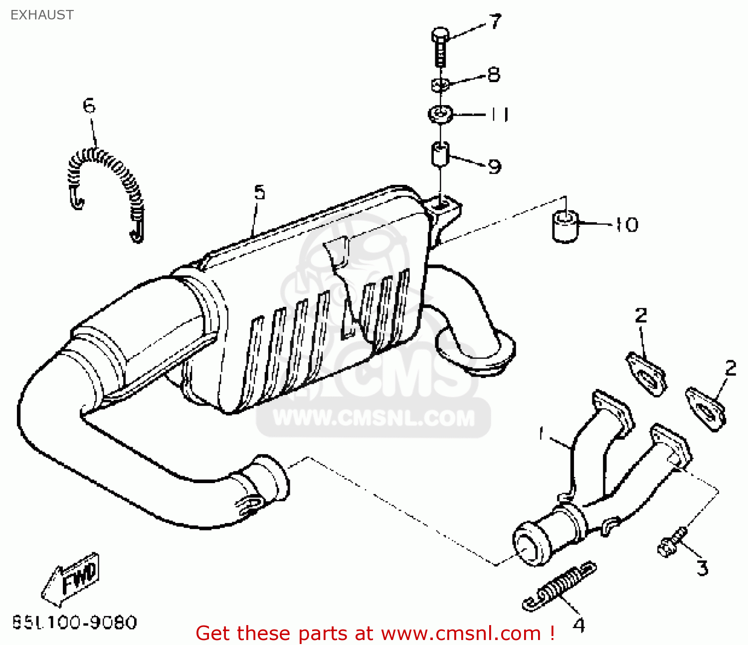 EXHAUST PIPE ASSY for CS340P OVATION 1990 - order at CMSNL