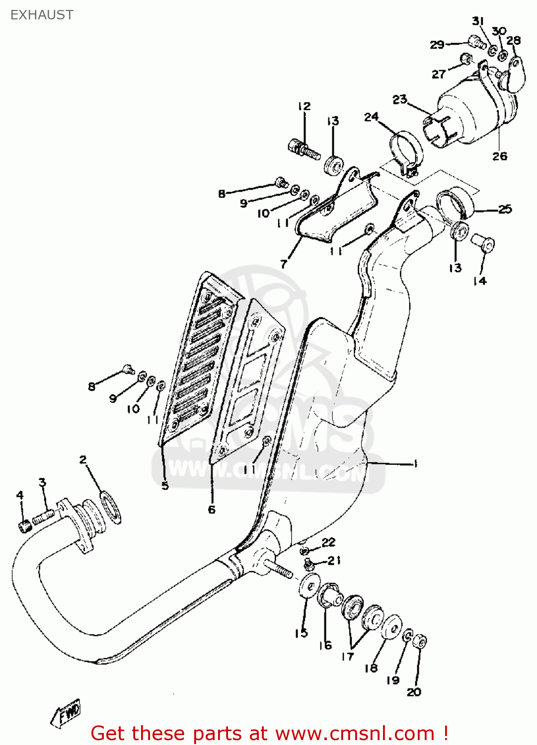 ACC0000271 Spark Arrestor Assembly Skyway Yamaha buy the ACC00002