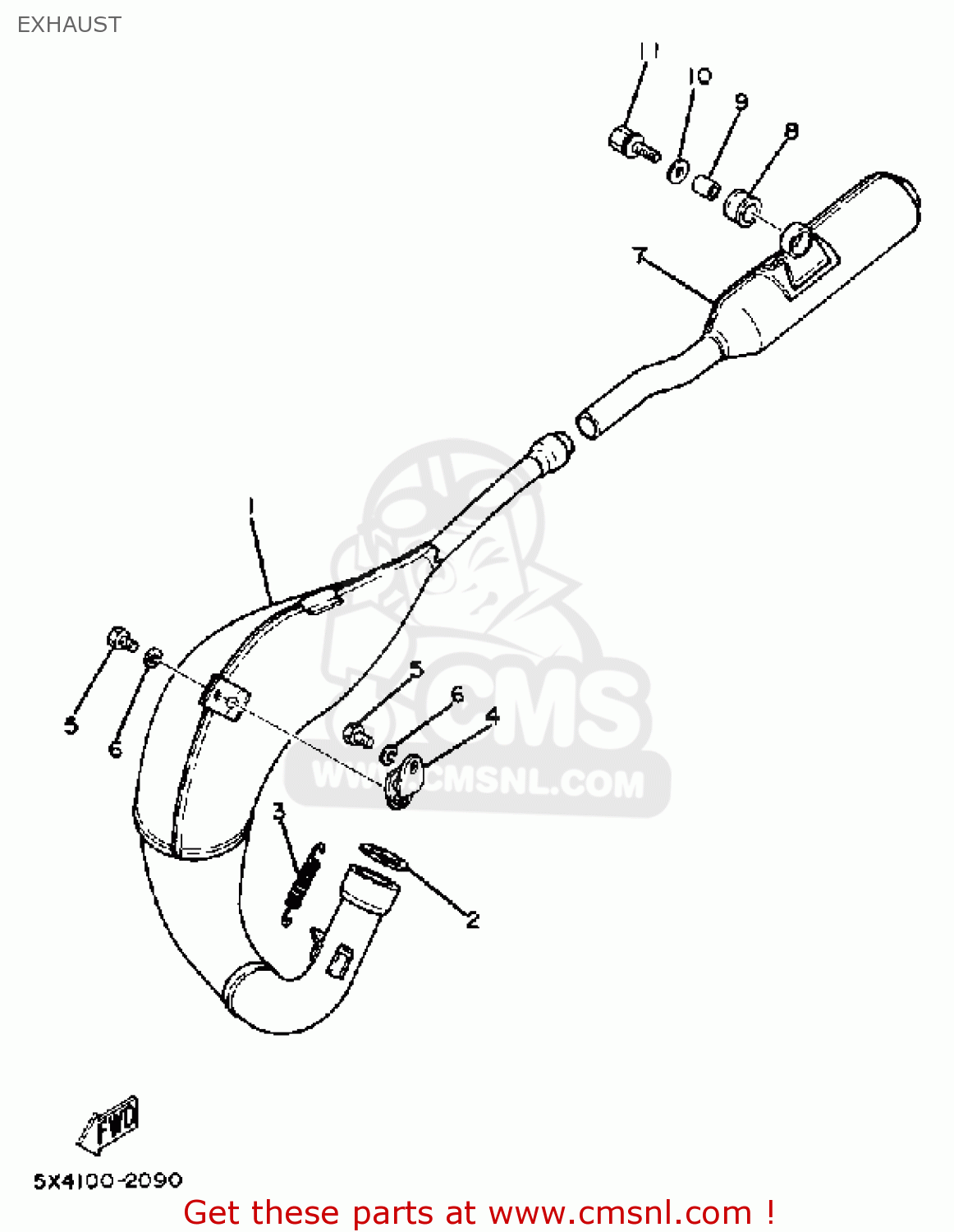 5X41475300 Silencer, Exhaust Yamaha buy the 5X41475300 at CMSNL