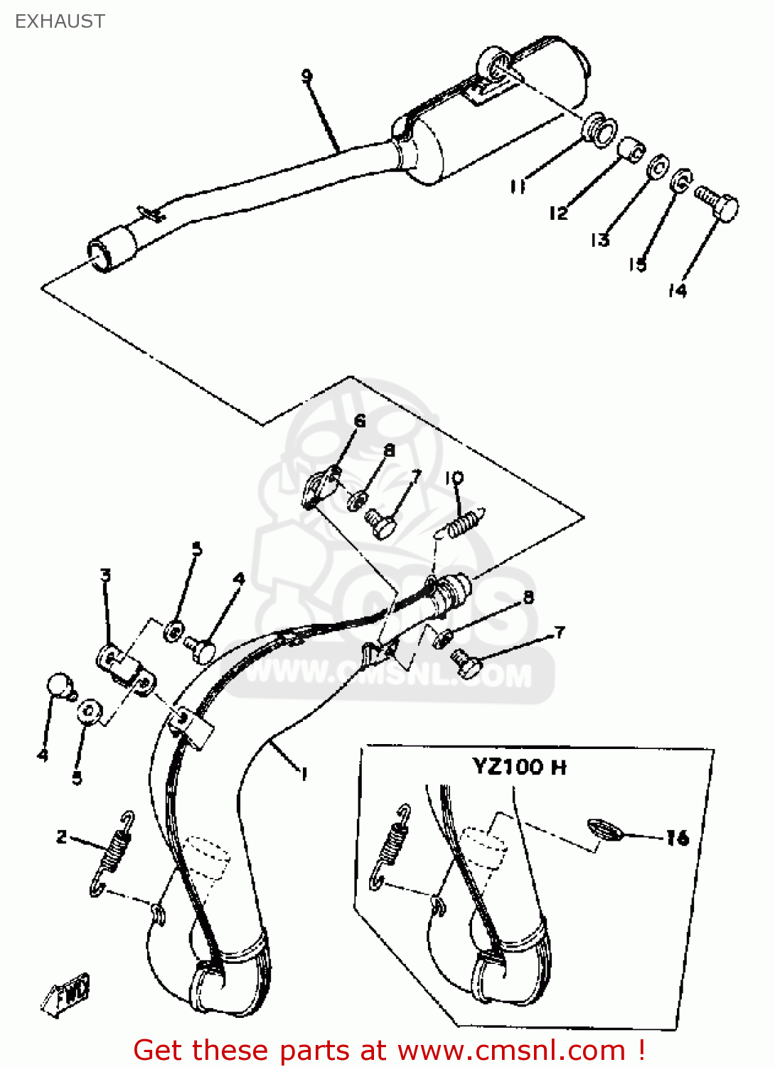 3R21461002 Exhaust Pipe Assy Yamaha buy the 3R2146100200 at CMSNL