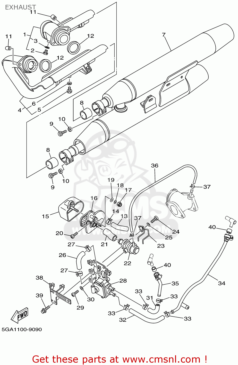 4WM1354200 Hose, Vacuum Sensing 1 (l630) Yamaha buy the 4WM1354200