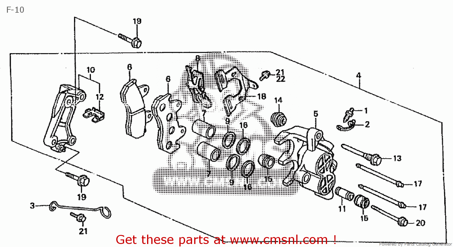 Honda PAD COMP.,FR.(JB) (NAS) 45105KN8006