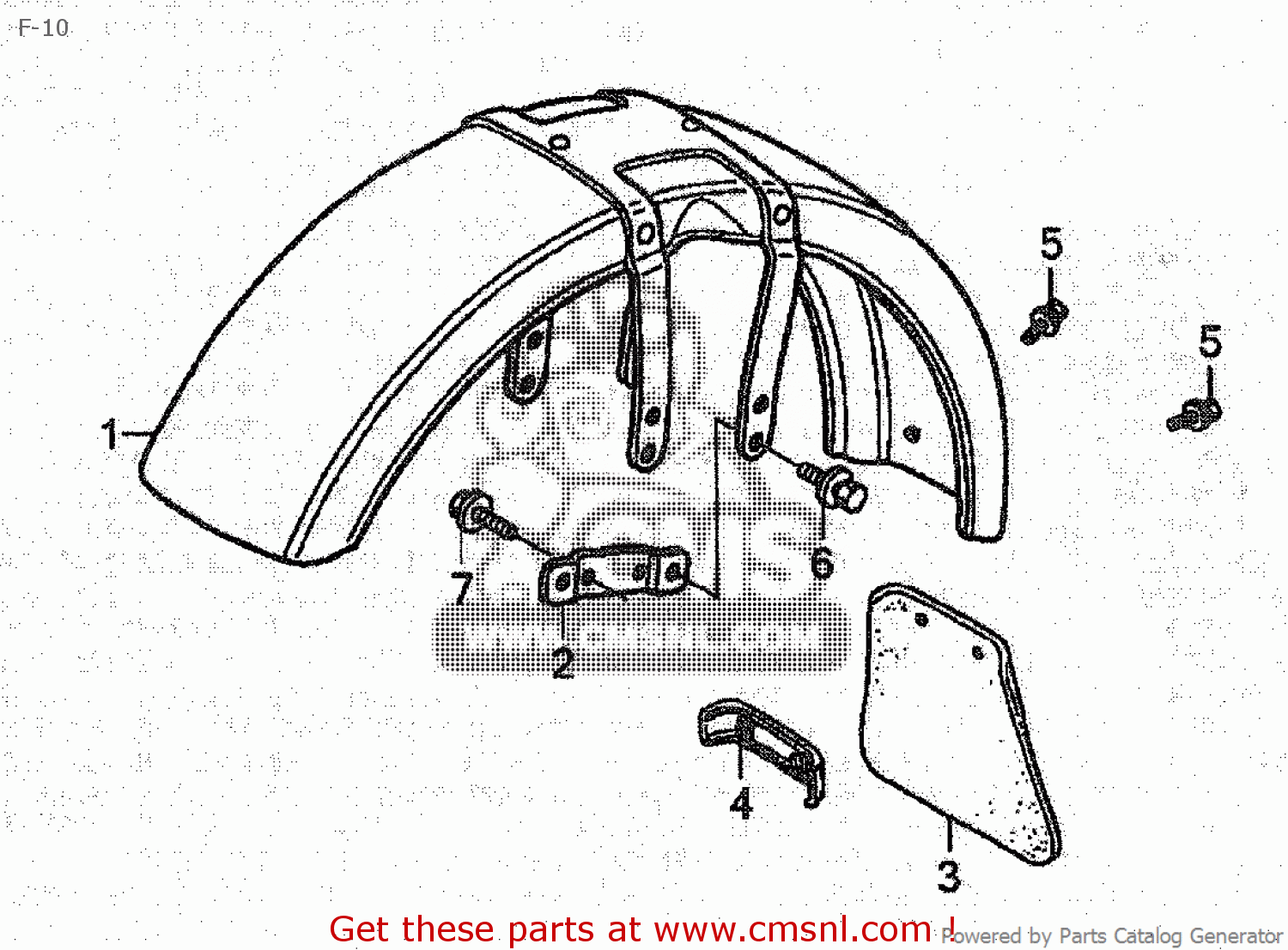 61100KYF000ZB: Fender,front*nh1* Honda - buy the 61100-KYF-000ZB at CMSNL